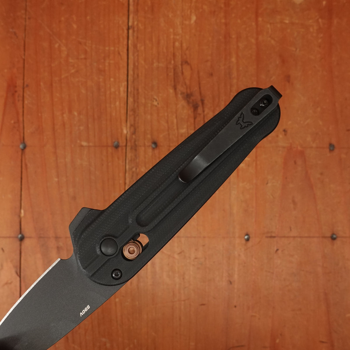 Benchmade 491BK-02 Lowden Spear Point Stainless Steel AXIS® Lock Black G10 Handle
