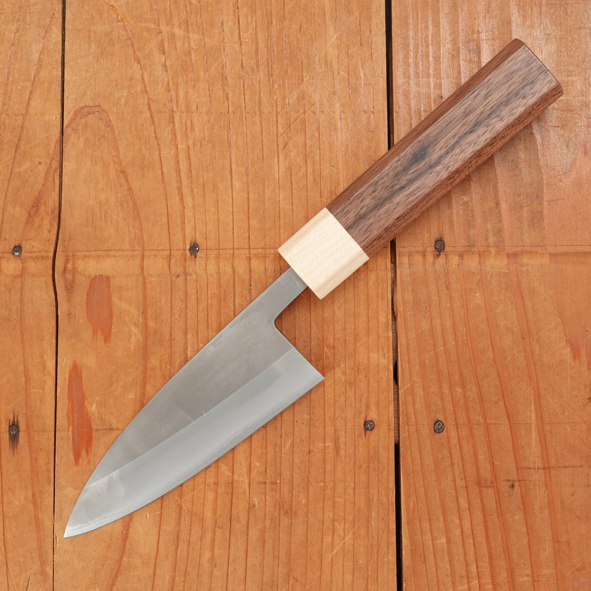 Hitohira TD 105mm Utility Stainless Clad Aogami 2 Migaki Walnut Handle