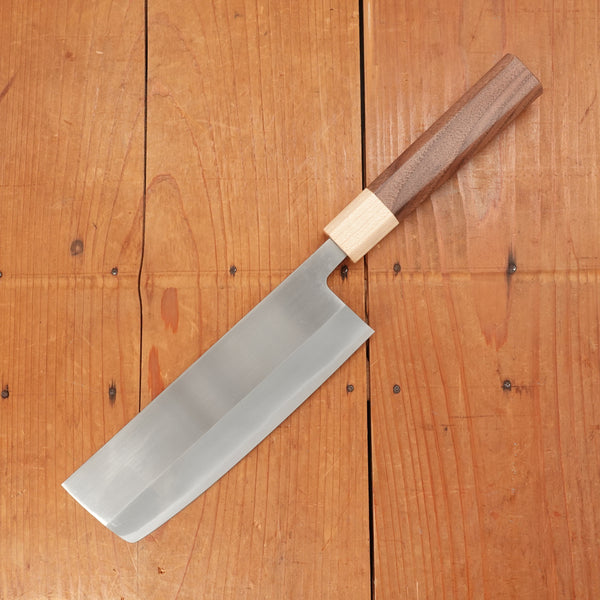 Hitohira TD 165mm Nakiri Stainless Clad Aogami 2 Migaki Walnut Handle