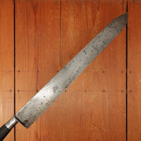J Russell & Co Green River Works 14.25" Bullnose Slicer Carbon Steel Ebony 1874-~1900s