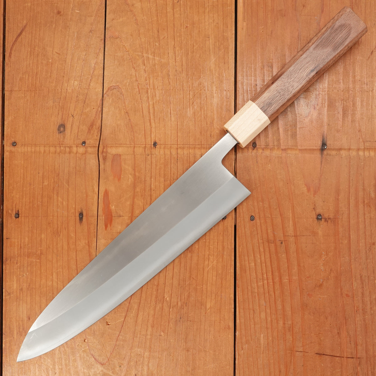 Hitohira TD 240mm Gyuto SLD Migaki Walnut Handle