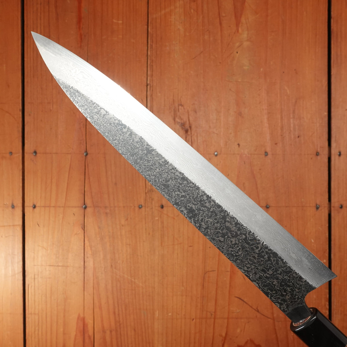 New Old Stock Yoshikane 240mm Wa-Gyuto SLD Suminagashi Half-Octagonal Enju/Double Horn Handle