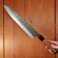 New Old Stock Yoshikane 240mm Wa-Gyuto SLD Suminagashi Half-Octagonal Enju/Double Horn Handle