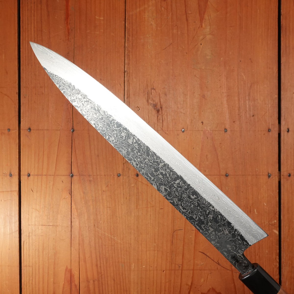 New Old Stock Yoshikane 270mm Wa-Gyuto SLD Suminagashi Half-Octagonal Enju/Double Horn Handle