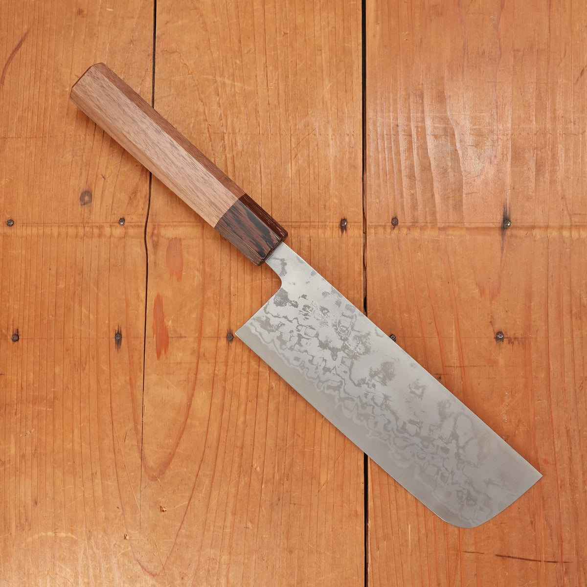 Morihei Kikuyu 165mm Nakiri Aogami 2 Damascus Walnut Handle