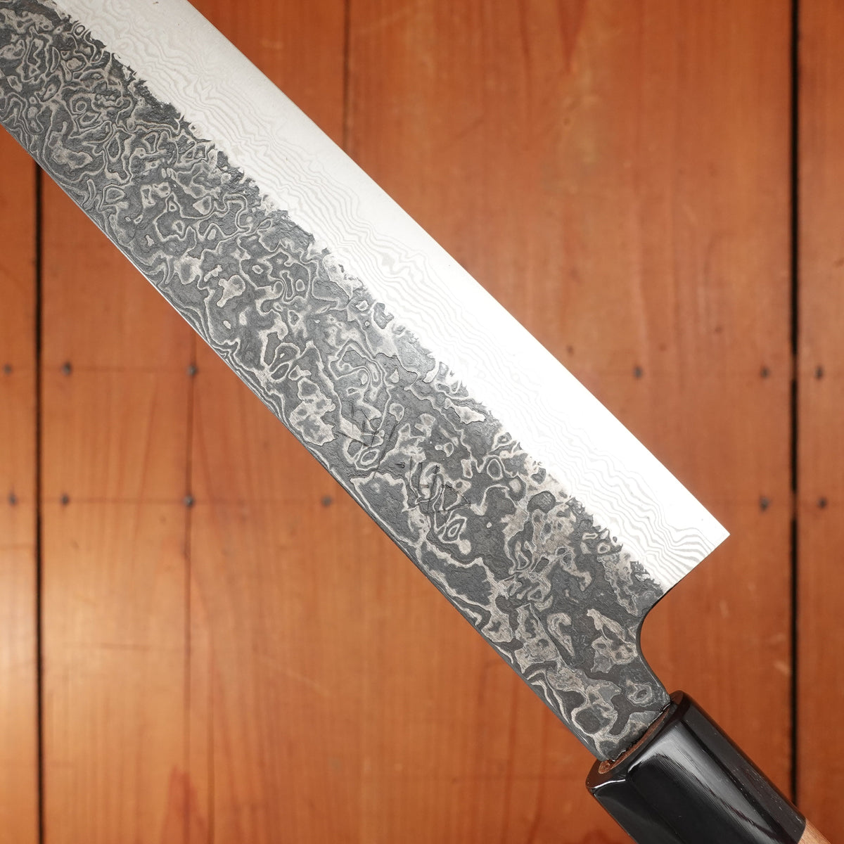 New Old Stock Yoshikane 240mm Wa-Kiritsuke SLD Suminagashi Half-Octagonal Enju/Double Horn Handle