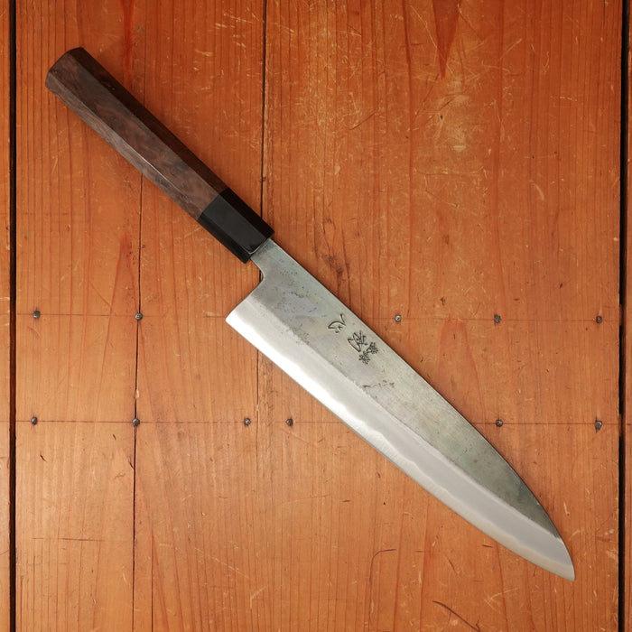 Hatsukokoro Kurosagi 240mm Gyuto Aogami Super Kurouchi San Mai Walnut Handle