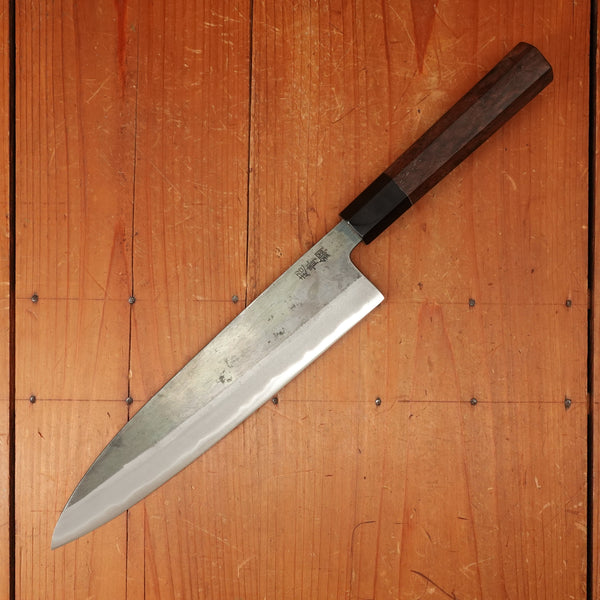 Hatsukokoro Kurosagi 240mm Gyuto Aogami Super Kurouchi San Mai Walnut Handle