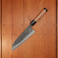 New Old Stock Yoshikane 180mm Wa-Santoku SLD Suminagashi Half-Octagonal Enju/Double Horn Handle