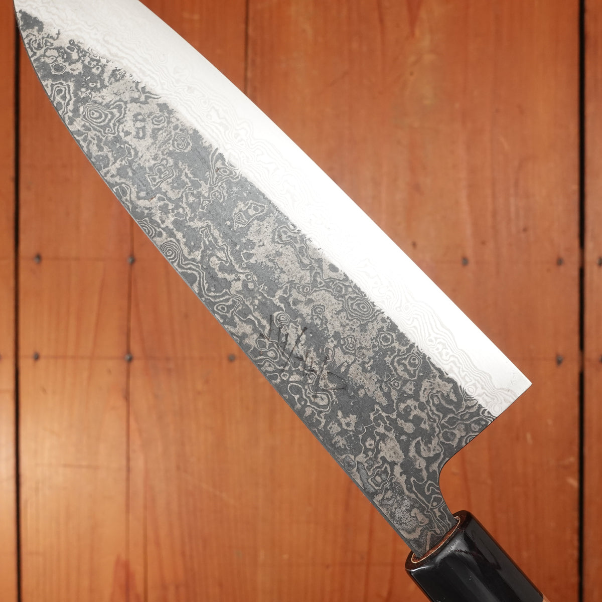 New Old Stock Yoshikane 180mm Wa-Santoku SLD Suminagashi Half-Octagonal Enju/Double Horn Handle