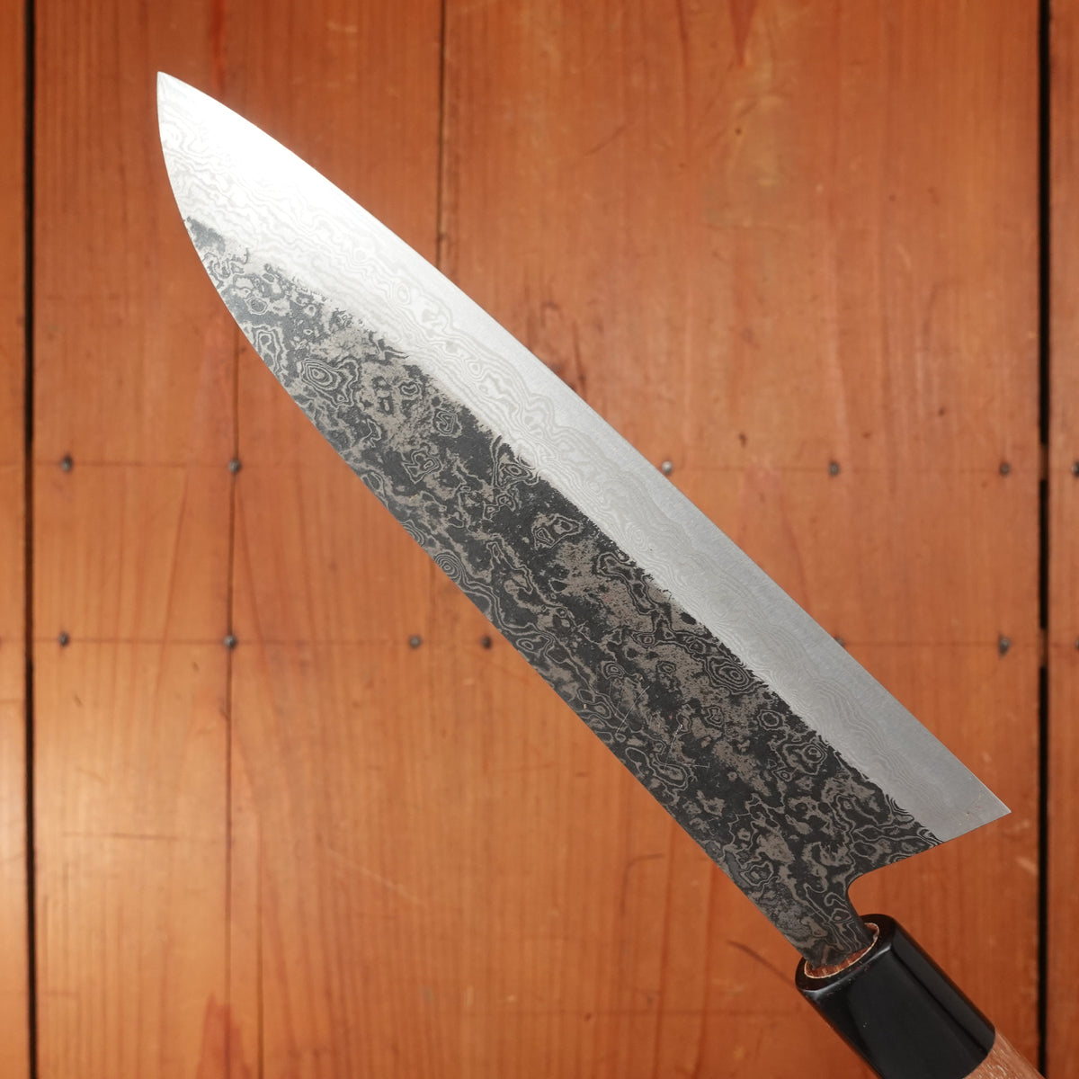 New Old Stock Yoshikane 180mm Wa-Santoku SLD Suminagashi Half-Octagonal Enju/Double Horn Handle