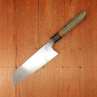 Trade In Running Man Forge 175mm Bunka W2 Honyaki Stabilized Maple & Wenge Handle
