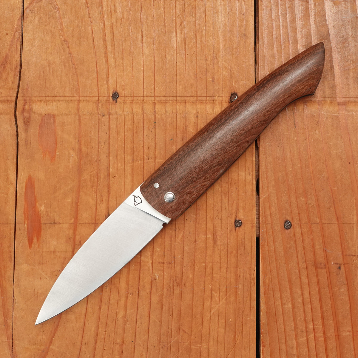 David Margrita Capuchin 11cm Drop Point Stainless Friction Lock Louro Preto Wood