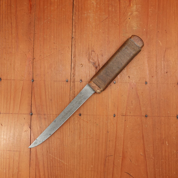 Russell Green River Works "Professional" 6" Boning Knife Carbon Steel Twine Wrap 1920s-30s