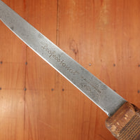 J Russell Green River Works "Professional" 6" Boning Knife Carbon Steel Twine Wrap 1920-30s