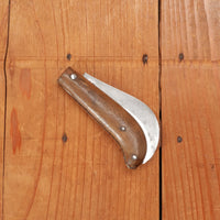 New Old Stock 3 3/8" Serpette Pruning Jack Carbon Steel & Wood Maniago, Italy 1950-70s
