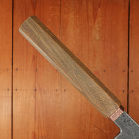 Rolin Knives 225mm Gyuto W2 / 15N20 / Mild Steel Gomai Textured Lignum Vitae Copper Ferrule W Cedar Saya