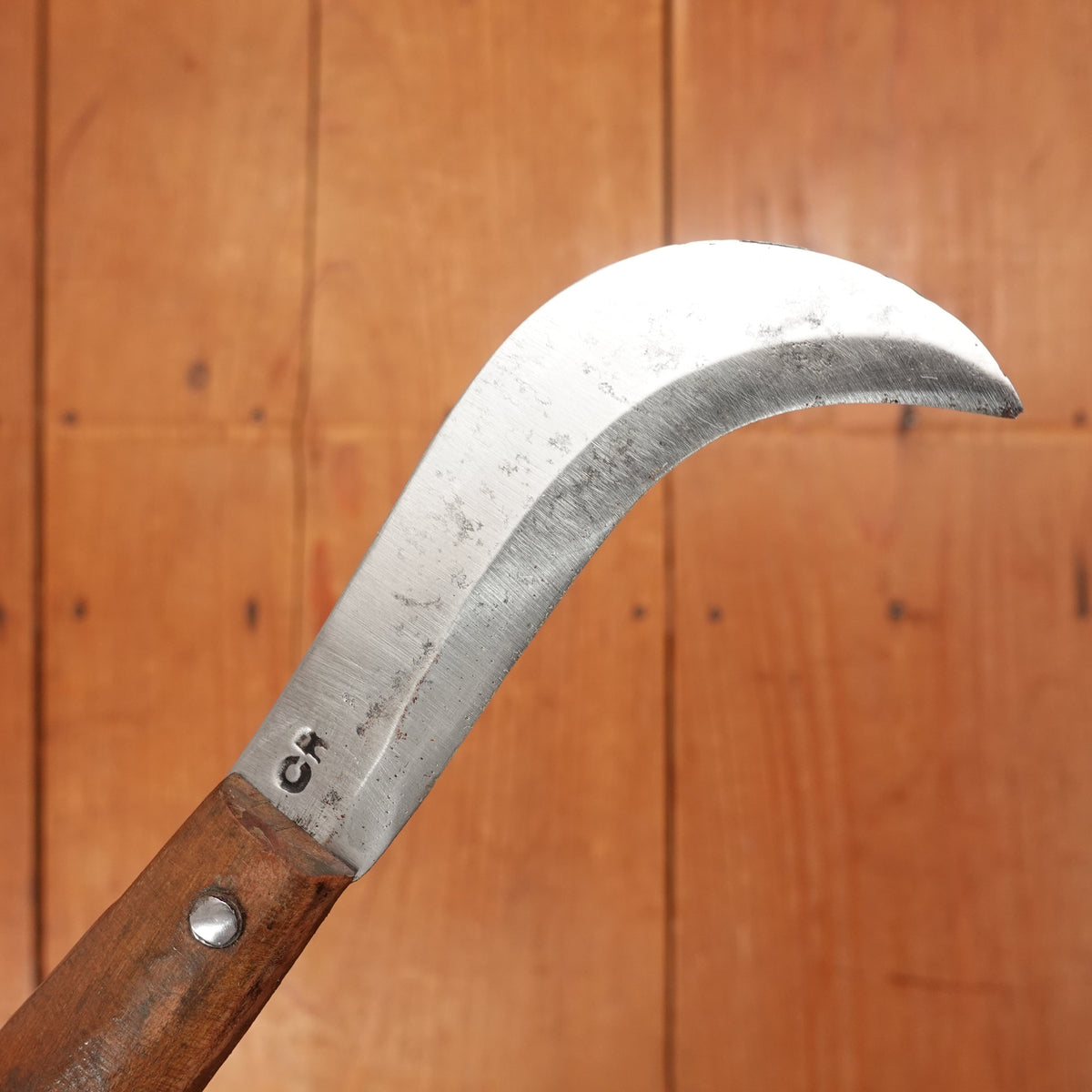 New Old Stock 3 3/8" Serpette Pruning Jack Carbon Steel & Wood Maniago, Italy 1950-70s