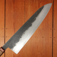 Rolin Knives 225mm Gyuto W2 / 15N20 / Mild Steel Gomai Textured Lignum Vitae Copper Ferrule W Cedar Saya