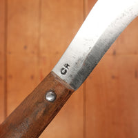 New Vintage 3 3/8" Serpette Pruning Jack Carbon Steel & Wood Maniago, Italy 1950-70s