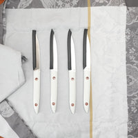 Roland Lannier Tableware's Not Dead! Steak Knife Stainless White G10 Alternative + Copper