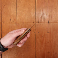 New Old Stock 3 3/8" Serpette Pruning Jack Carbon Steel & Wood Maniago, Italy 1950-70s