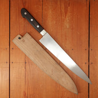 Trade-In Hiroshi Ashi (Ashi Hamono) 300mm Honyaki Western Gyuto Refurbished Nickle Ebony Sakai Japan