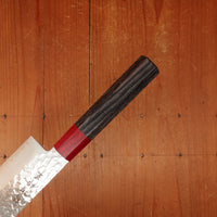 Hitohira Imojiya FW 165mm Nakiri VG10 Tsuchime Damascus Pakka Handle