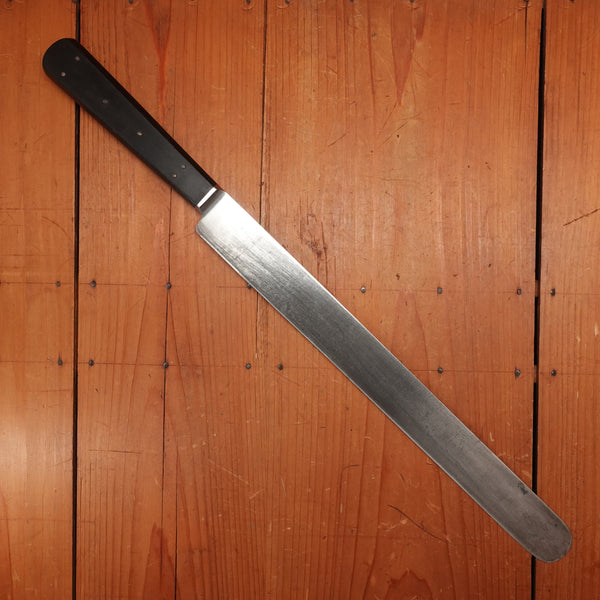 Vintage J Russell Green River Works 14" Beef Slicer Carbon Steel Ebony 1874-1920s
