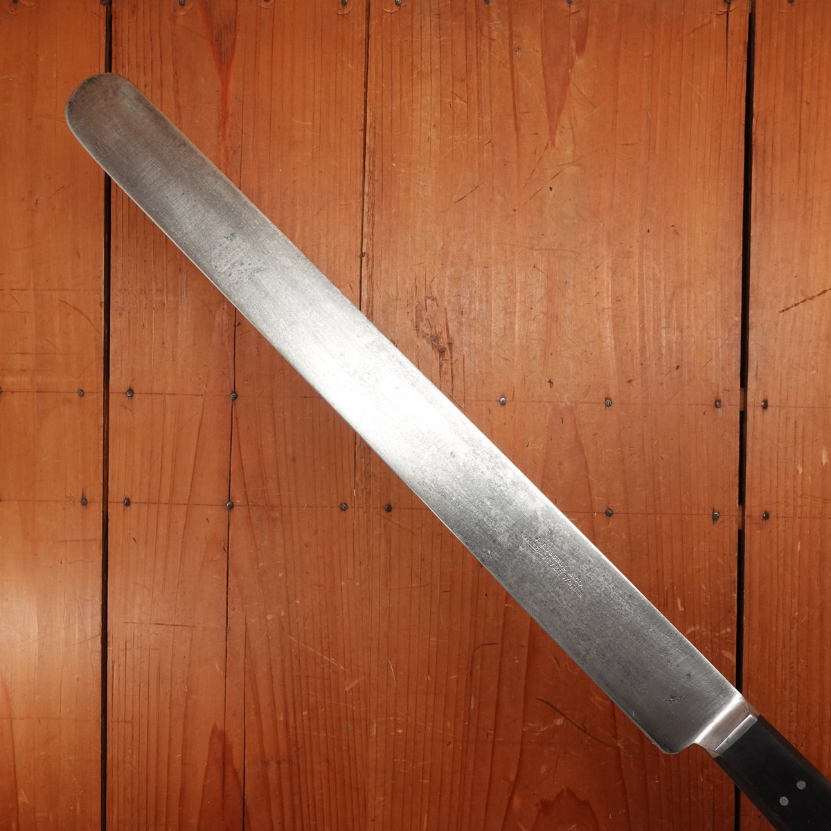 J Russell Green River Works 14" Beef Slicer Carbon Steel Ebony 1874-1920s