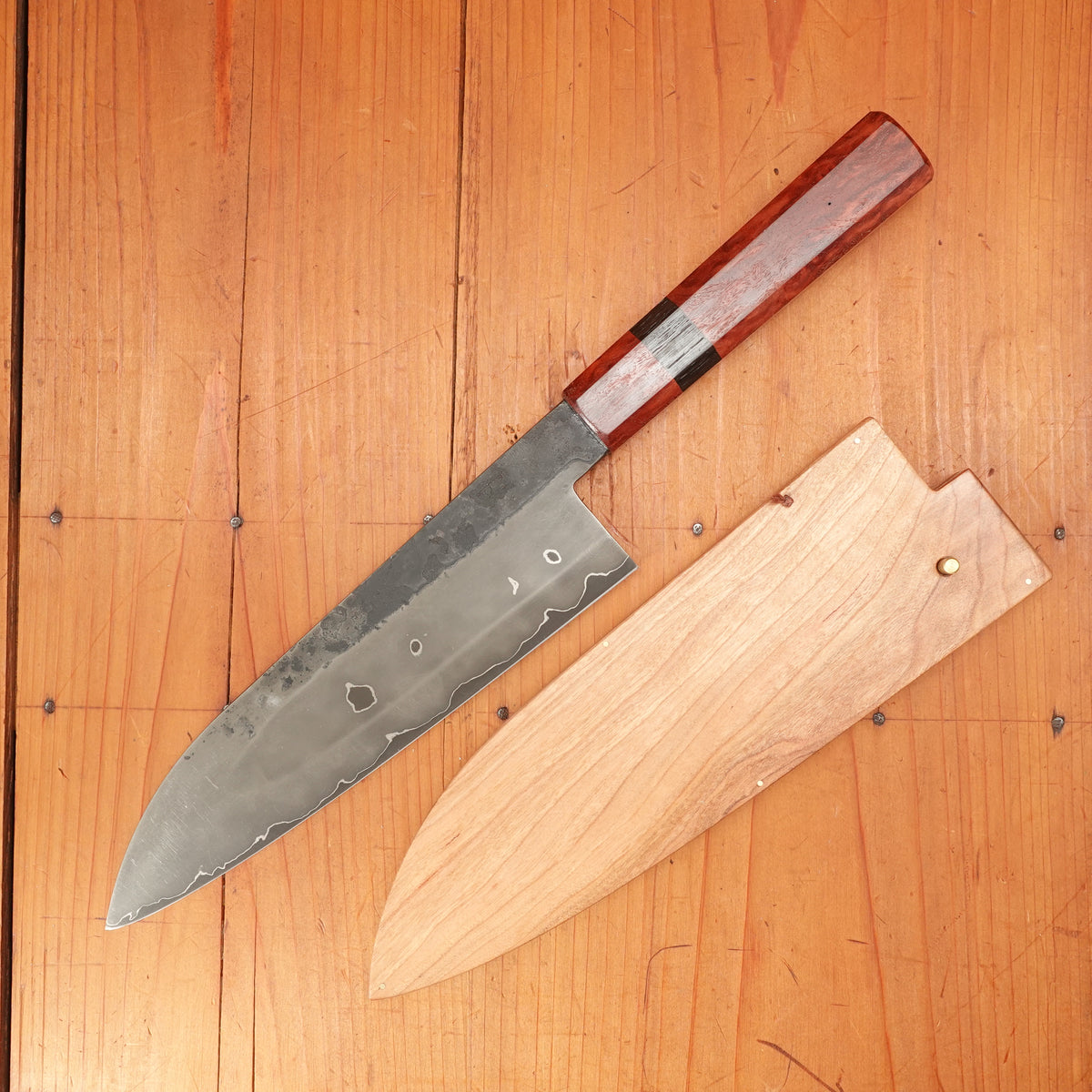 Rolin Knives GoMai 200mm Gyuto 52100 Eucalyptus with Saya