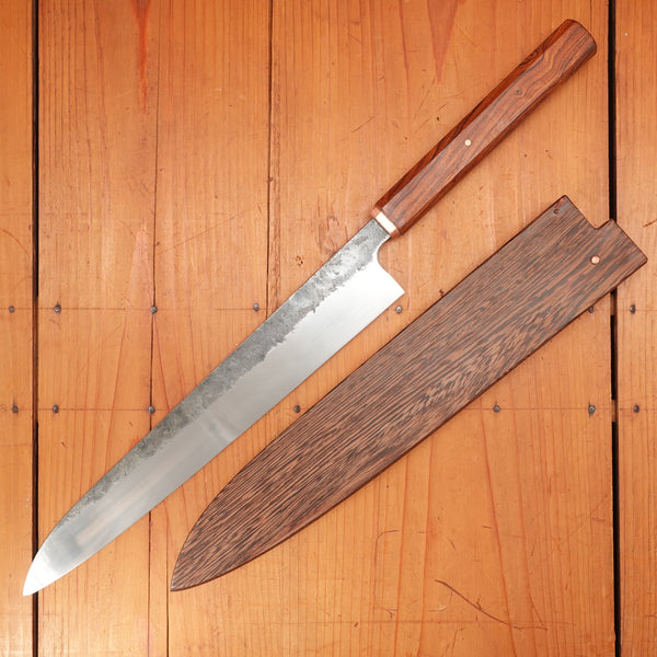 Rolin Knives 280mm Sujihiki 52100 Desert Ironwood and Copper with Saya