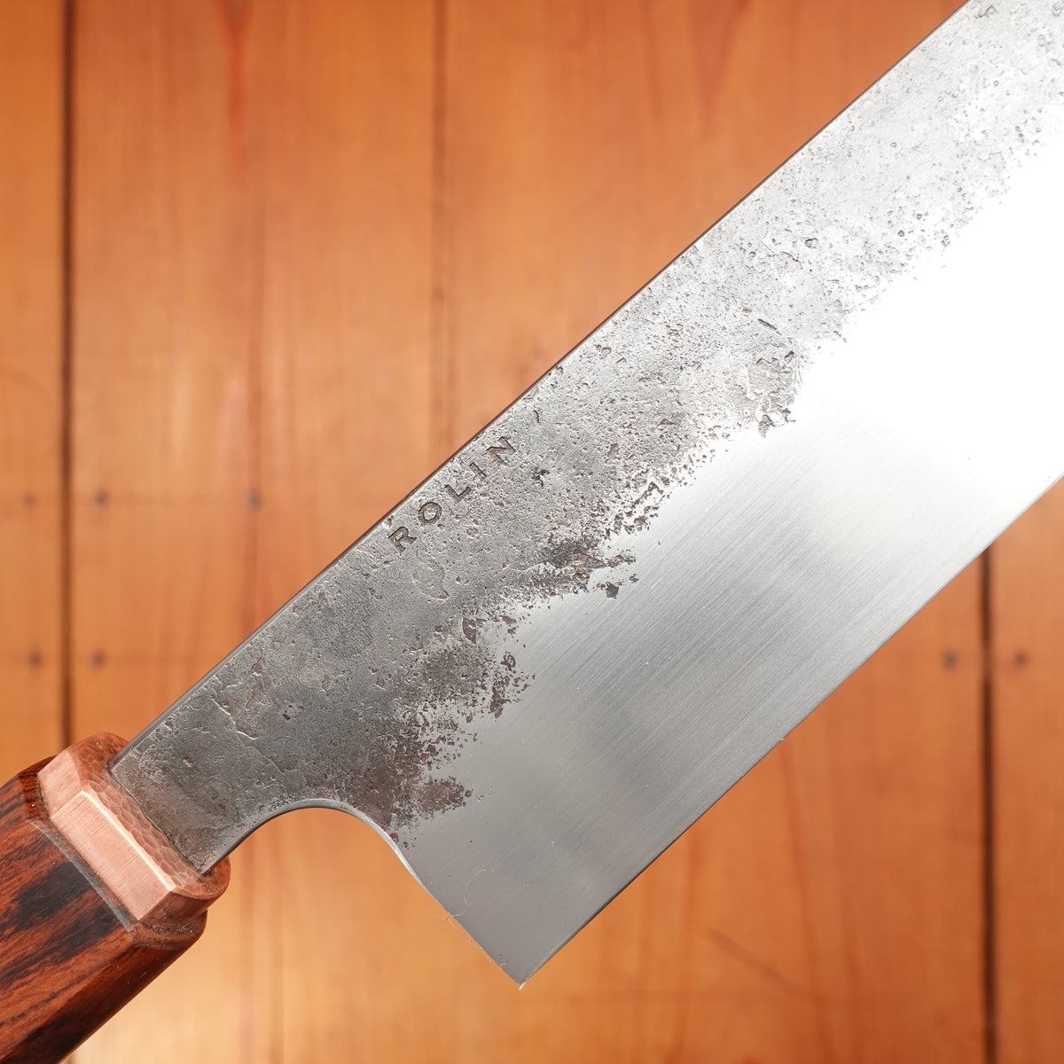 Rolin Knives 280mm Sujihiki 52100 Desert Ironwood and Copper with Saya