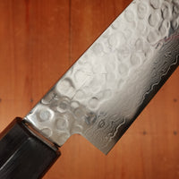 Hitohira HG 160mm Nakiri Stainless Tsuchime Damascus Walnut Handle