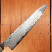 Rolin Knives GoMai 230mm Gyuto Lohman Carbon Green Karelian Birch with Saya