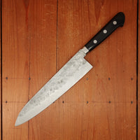 Morihei Hisamoto 240mm Gyuto Stainless Clad Shirogami 1 Tsuchime Pakka Handle