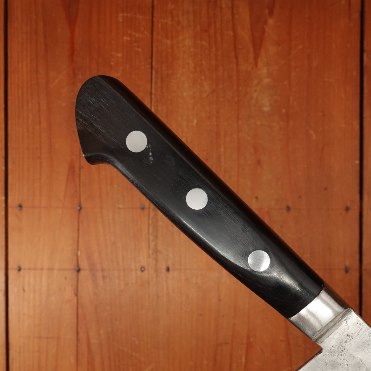 Morihei Hisamoto 240mm Gyuto Stainless Clad Shirogami 1 Tsuchime Pakka Handle