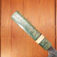 Rolin Knives GoMai 230mm Gyuto Lohman Carbon Green Karelian Birch with Saya