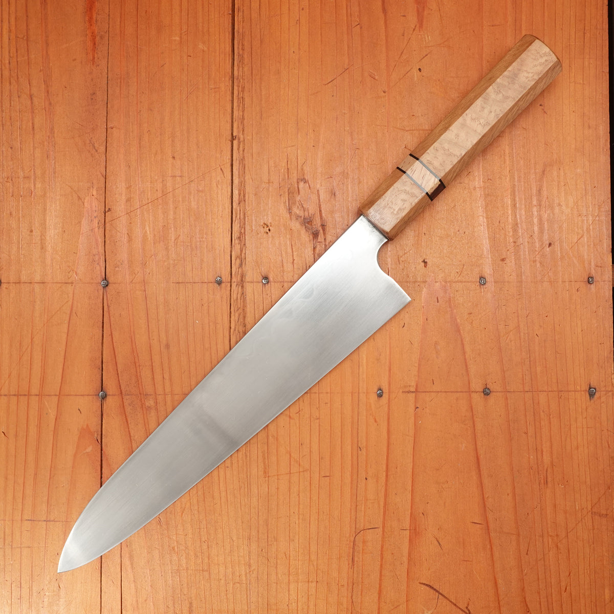 Rolin Knives Honyaki 230mm Gyuto W2 Cocobolo and Oak