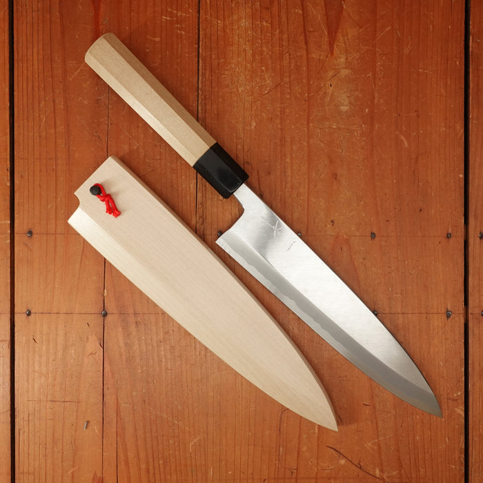 Hitohira Tanaka Manzo 210mm Mioroshi Deba Shirogami 2 Ho Wood with Saya