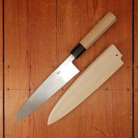 Hitohira Tanaka Manzo 210mm Mioroshi Deba Shirogami 2 Ho Wood with Saya