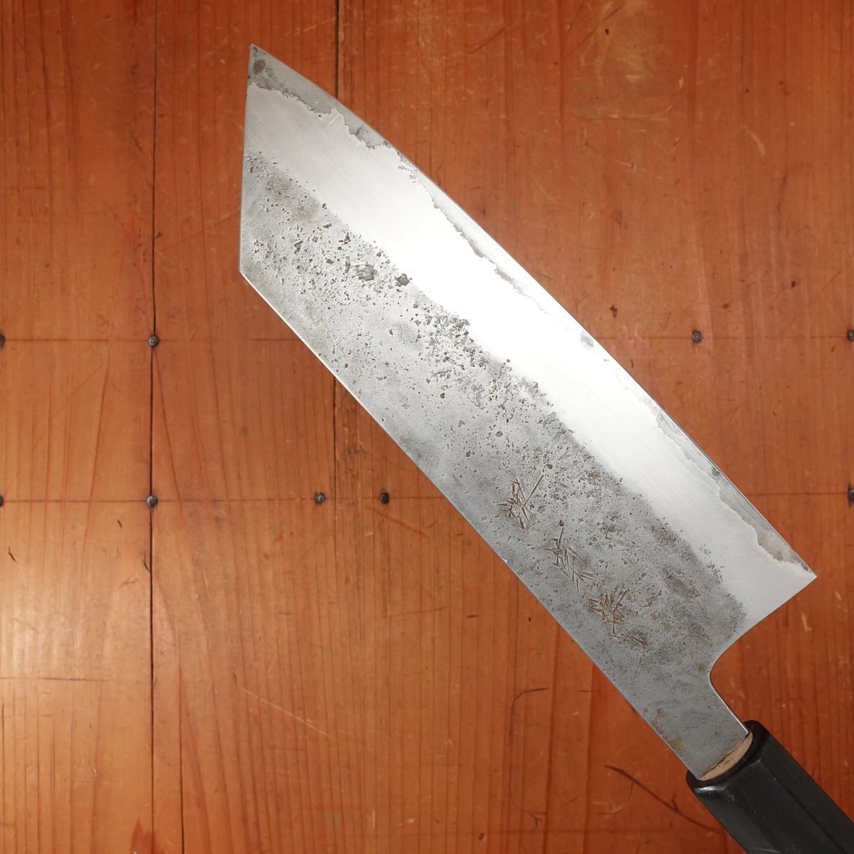 Trade In Sakai Kikumori 180mm Kiritsuke Santoku Aogami 2 Nashiji with Box