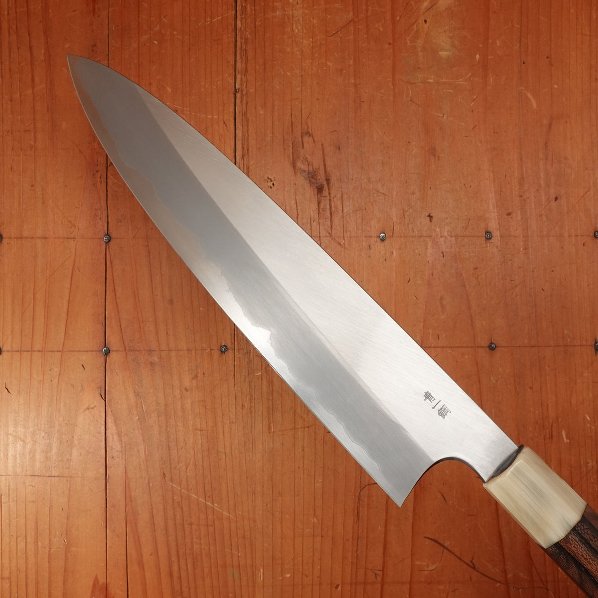 Trade In Hitohira Togashi 240mm Gyuto Stainless Clad Aogami 1 Zircote W Saya & Box