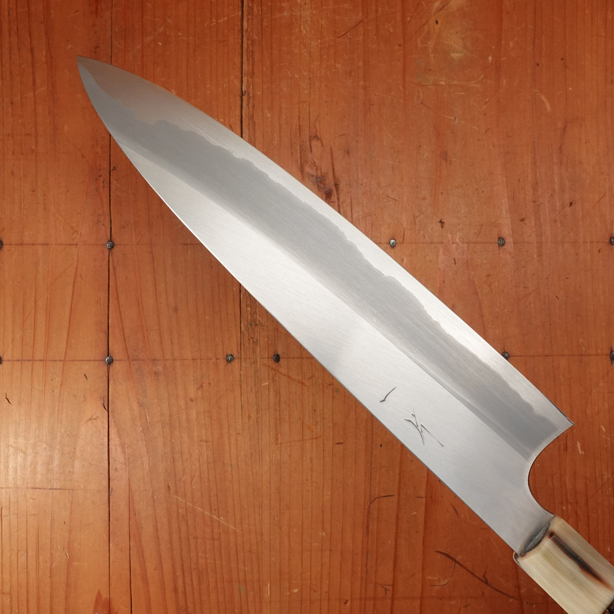 Trade In Hitohira Togashi 240mm Gyuto Stainless Clad Aogami 1 Zircote W Saya & Box