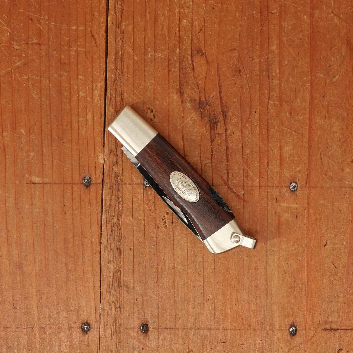 MOKI MK8101/INS 45mm Folding Knife Lock Back Ironwood Handle