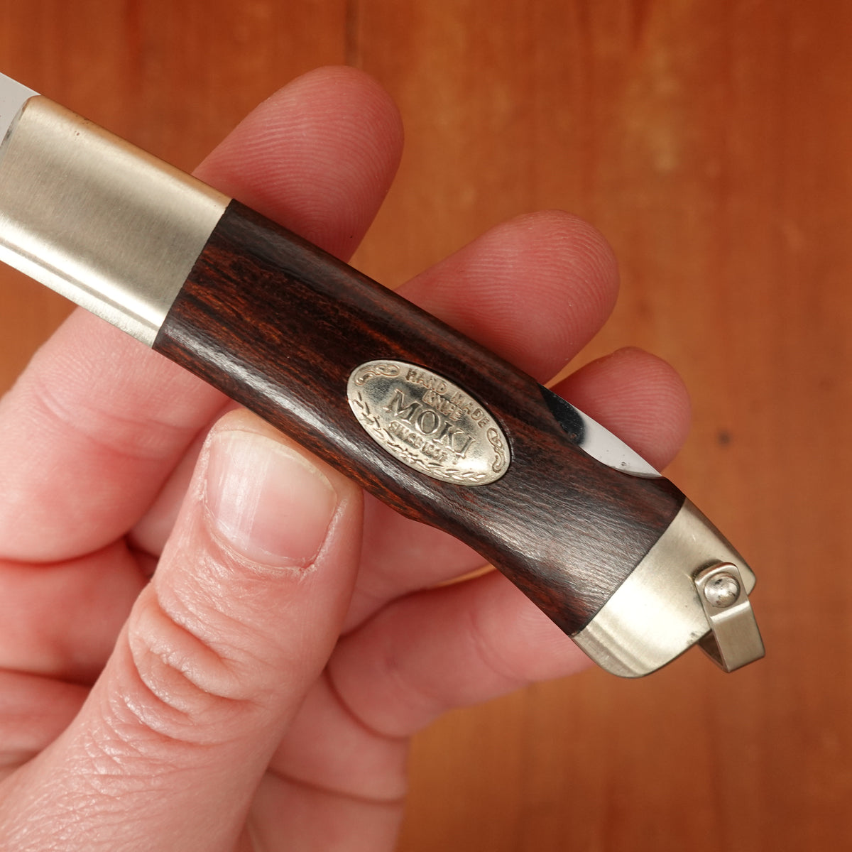 MOKI MK8101/INS 45mm Folding Knife Lock Back Ironwood Handle
