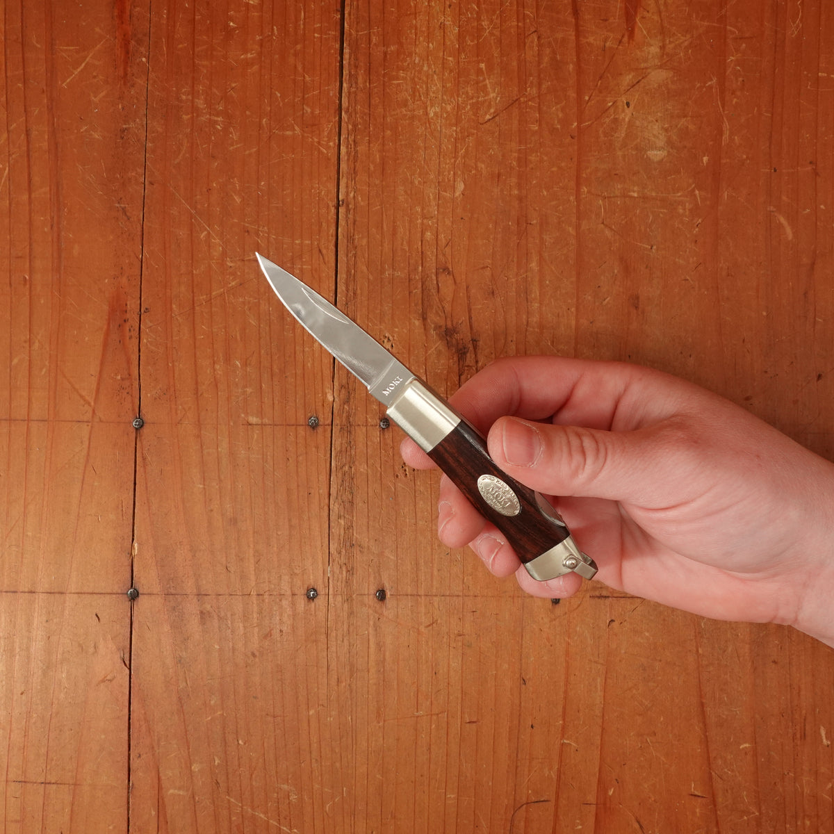 MOKI MK8101/INS 45mm Folding Knife Lock Back Ironwood Handle