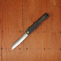 Higonokami 10cm Folding Knife Black Steel Handle SK Carbon Monosteel Blade