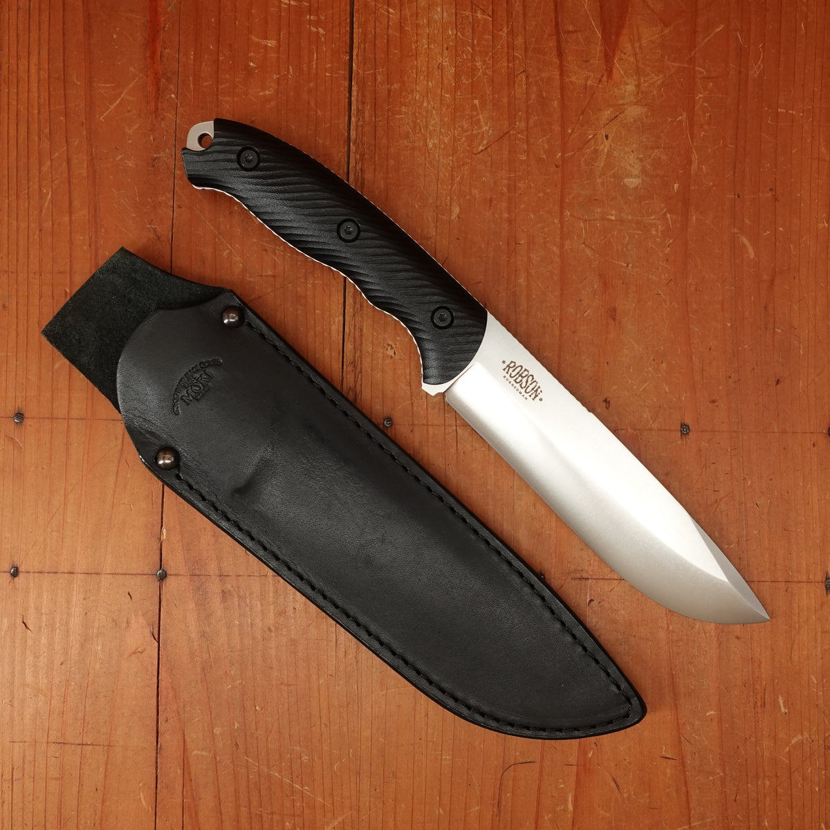 MOKI Berg Robson Ruggedman 115mm Fixed Blade Linen Micarta Handle