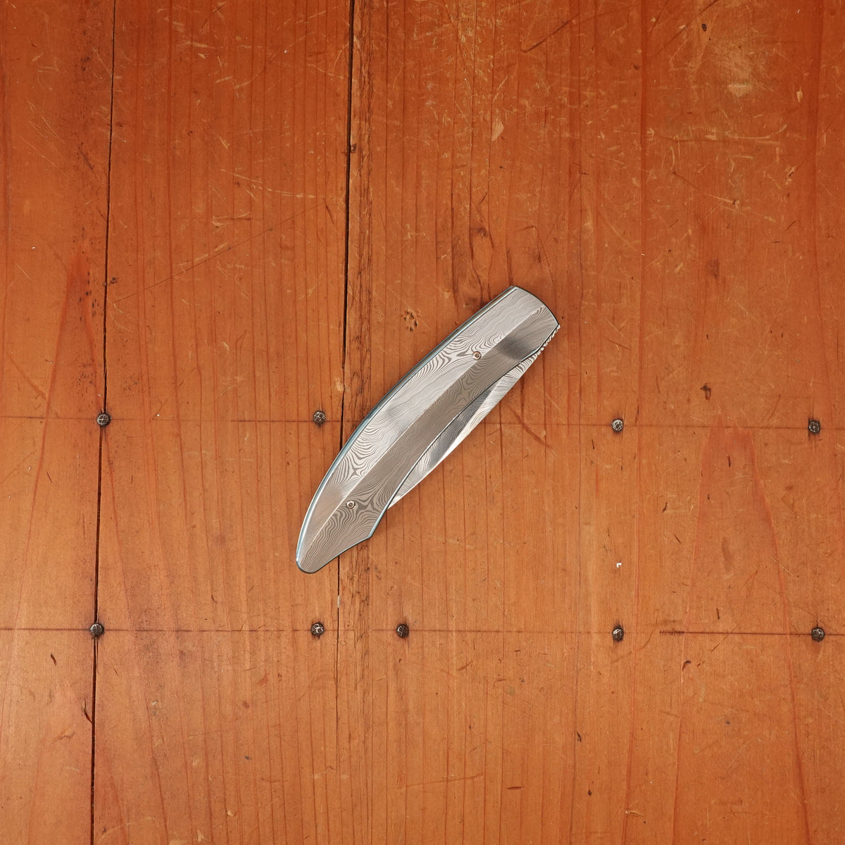 Des Horn 3" Twist Pattern Damasteel Damascus Linerlock Custom